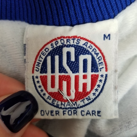 Vintage blue bomber jacket with name embroidered - Picture 2 of 8